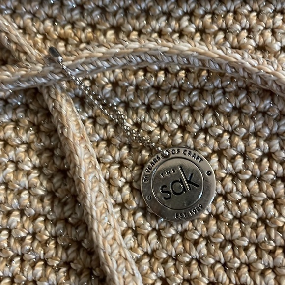 The Sak womens purse crossbody bag knit tan with metalic neutral lightweight - Picture 8 of 10